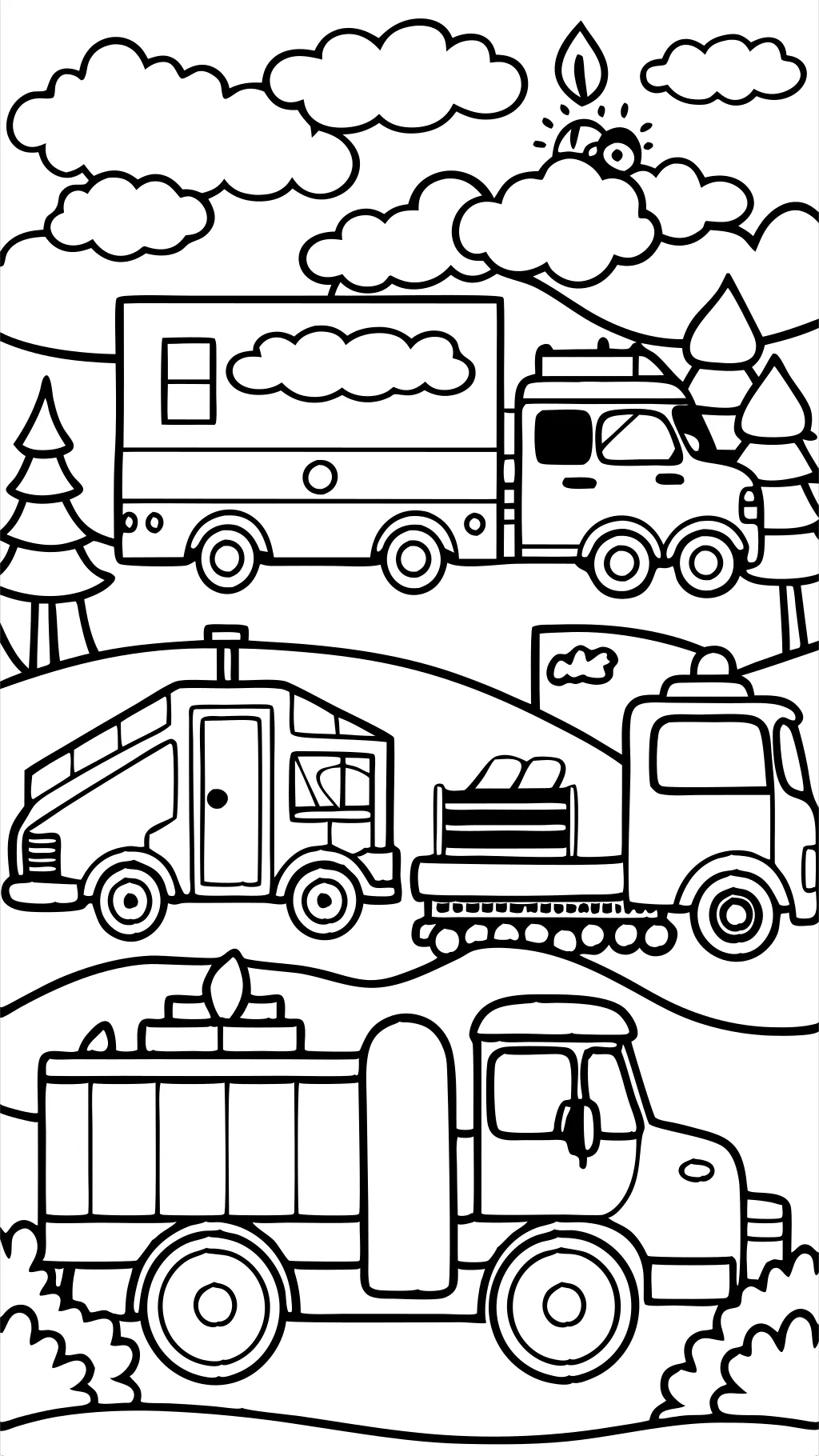 coloring truck pages